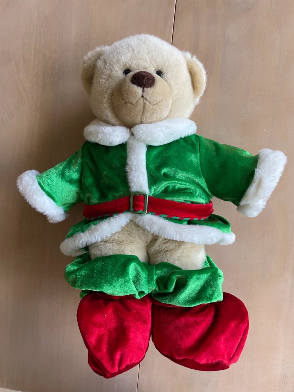 Entire Closet $5! Build A Bear Cream Teddy Bear Christmas Elf Outfit Plush - Picture 3 of 8